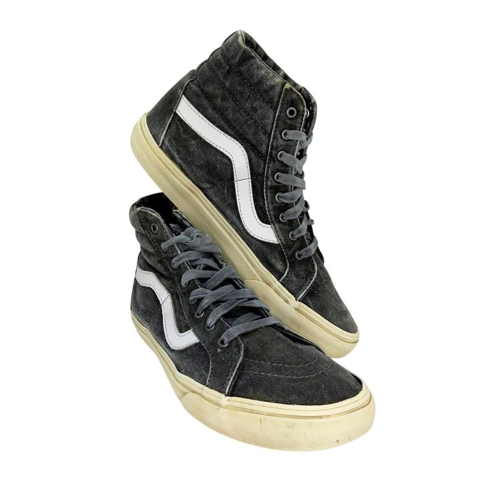 VANS High Top Men's Pre-owned Charcoal Gray Skate Sneakers - sz: M-8 / W-9 1/2